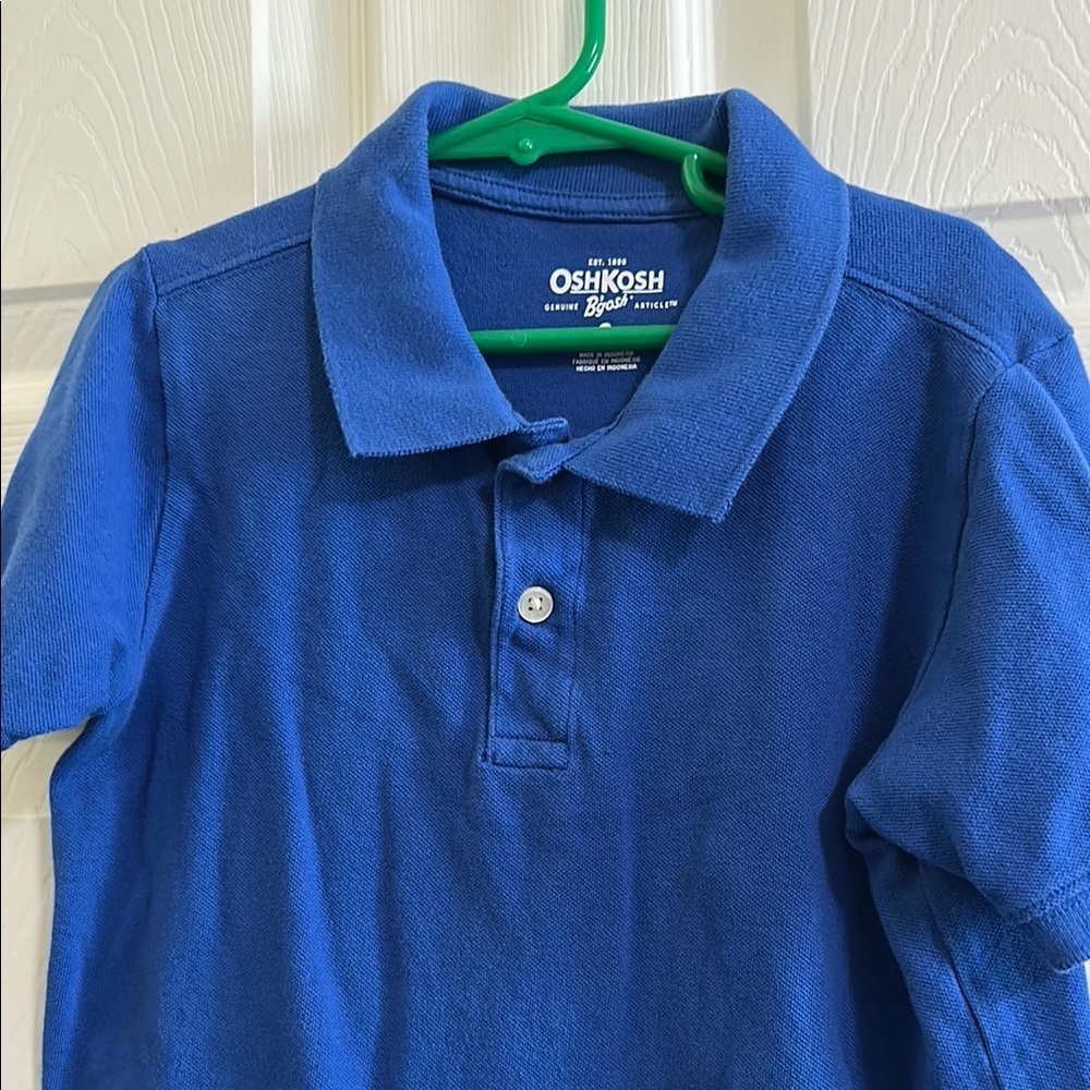 OshKosh B'gosh Blue Polo Shirt Short Sleeve Casual - Picture 2 of 2